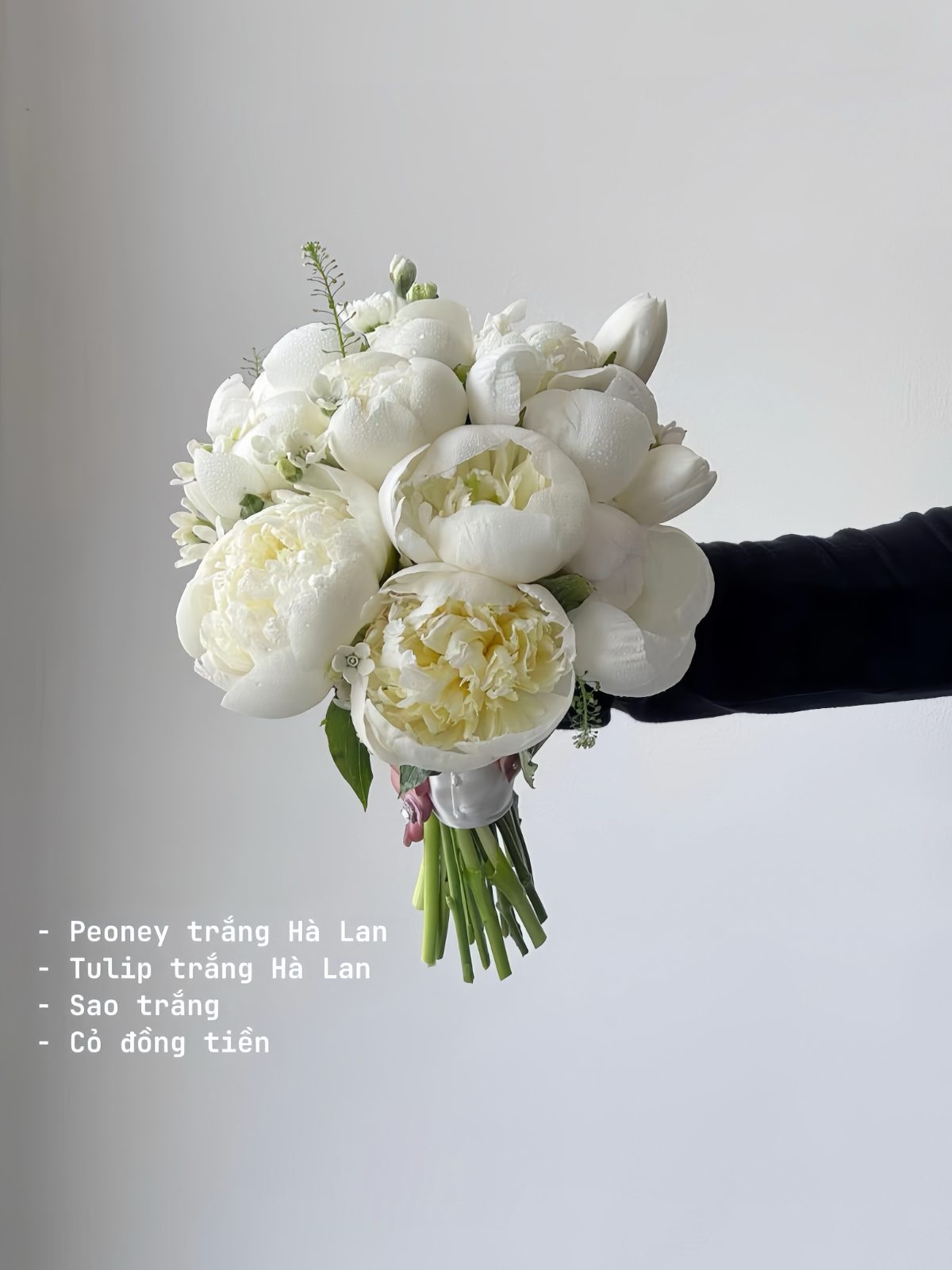 Bó hoa cưới Peony mix Tulip