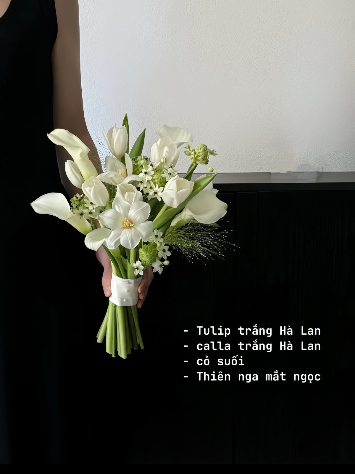 Bó hoa cưới Calla, Tulip mix Thiên Nga