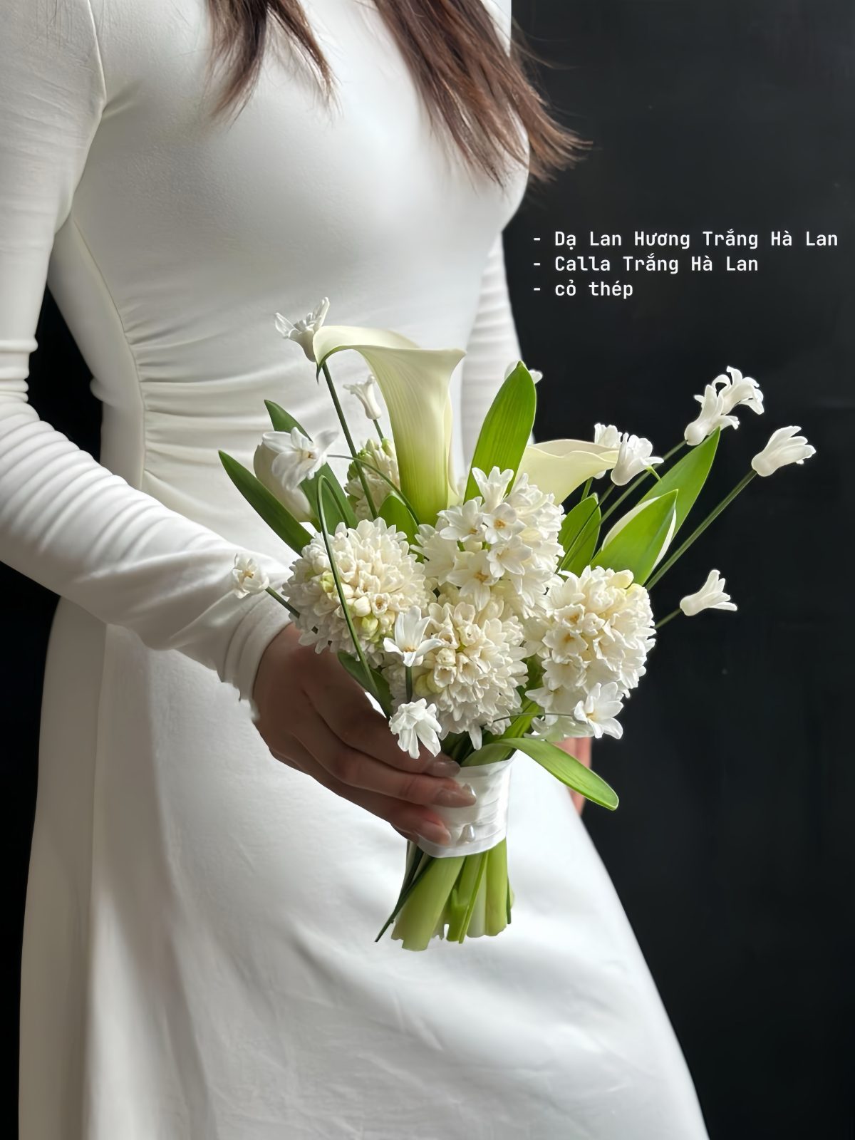 Bó hoa cưới Dạ Lan Hương mix Calla