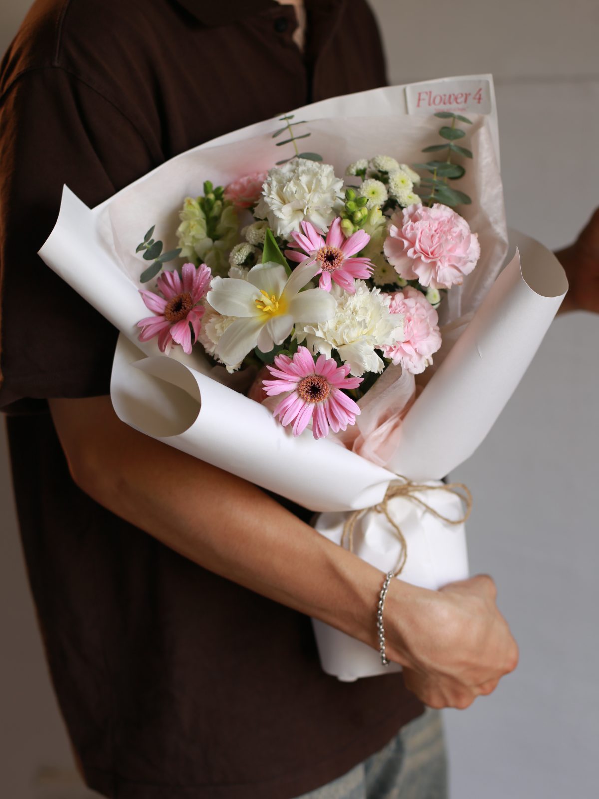 Bó Cẩm Chướng mix Đồng Tiền