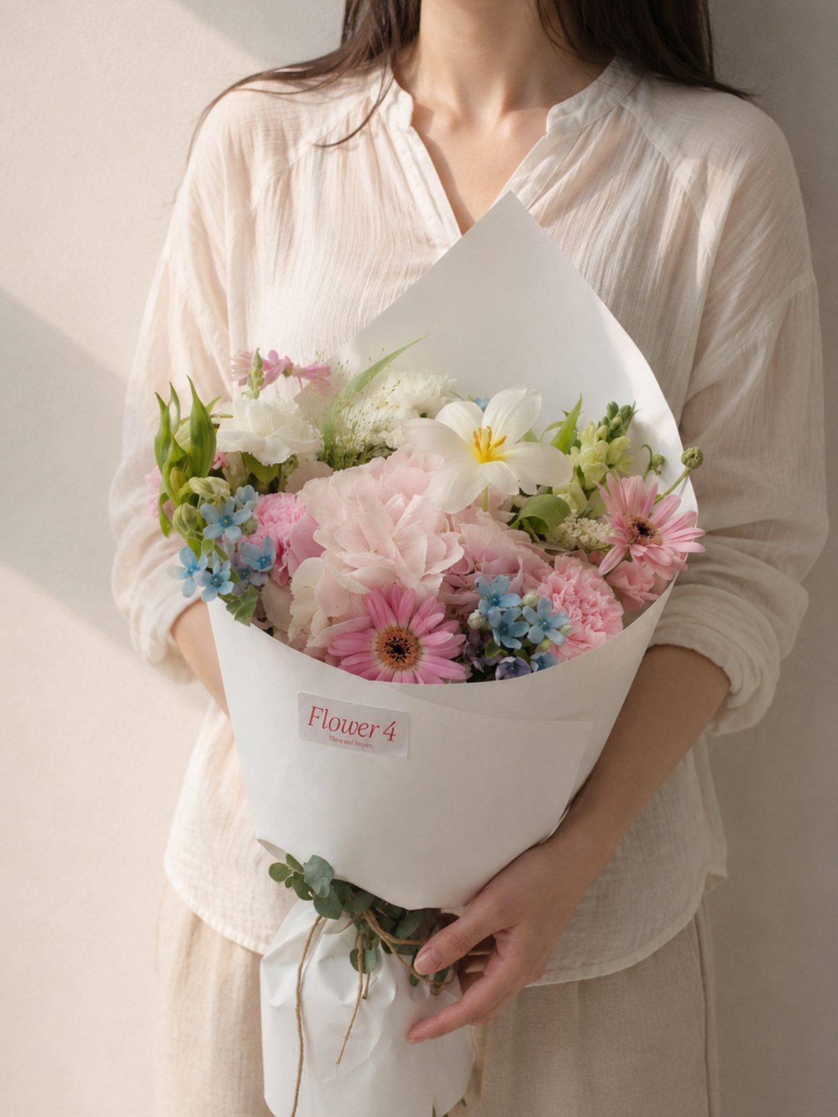 Bó Tú Cầu hồng mix Tulip
