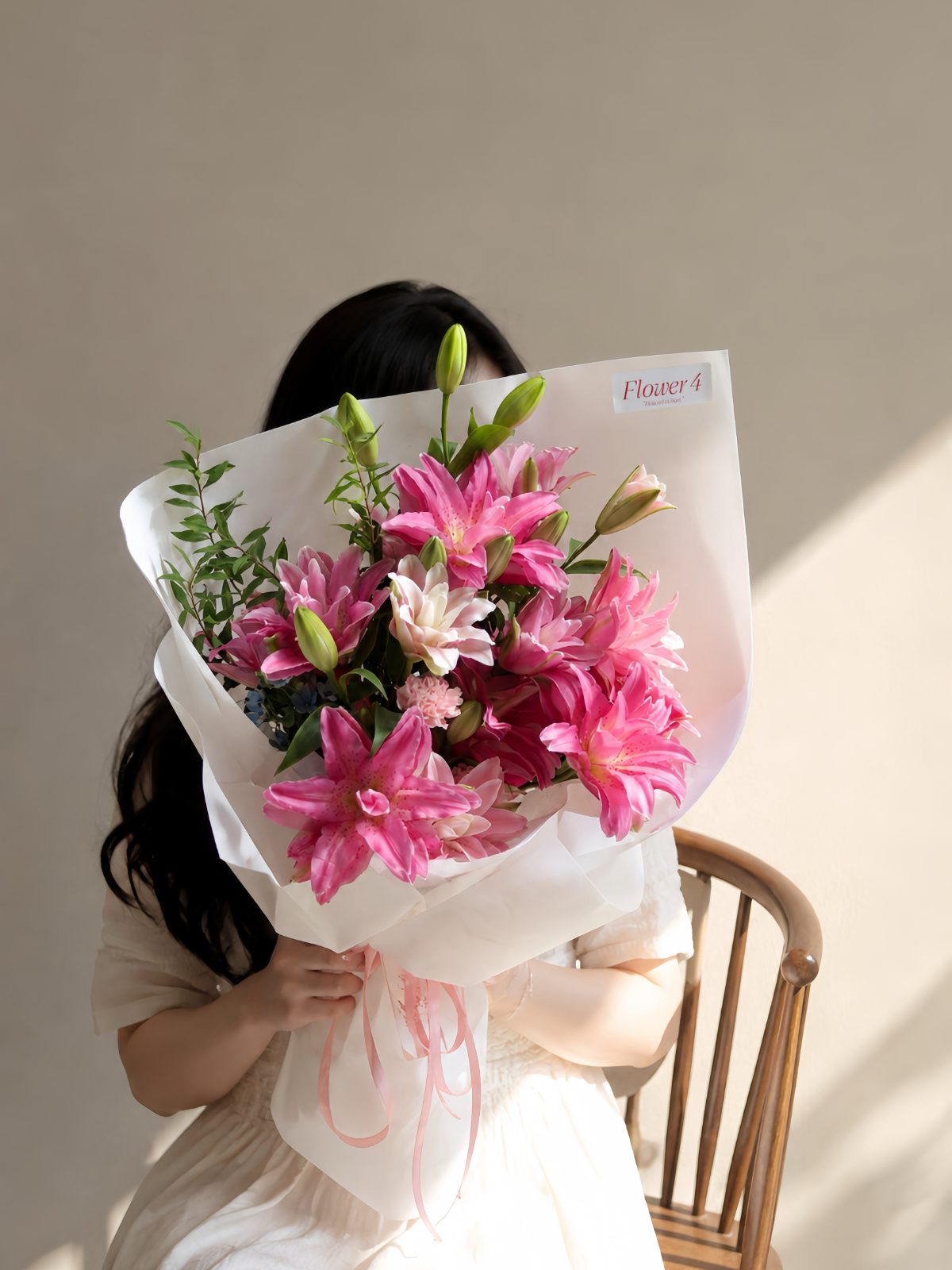 Bó hoa Ly Kép hồng